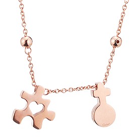 Cartier Puzzle Piece Rose Gold Necklace
