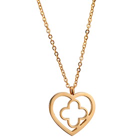 Van Cleef Byzantine Alhambra Clover Pendant Gold Necklace