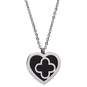 Van Cleef Sweet Alhambra Heart And Clover Mini Pendant Rose Gold Necklace