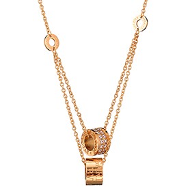 Bvlgari B Zero1 Diamonds Gold Necklaces