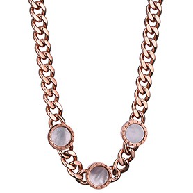 Bvlgari Rose Gold Mother Of Pearl And White Onyx Necklace
