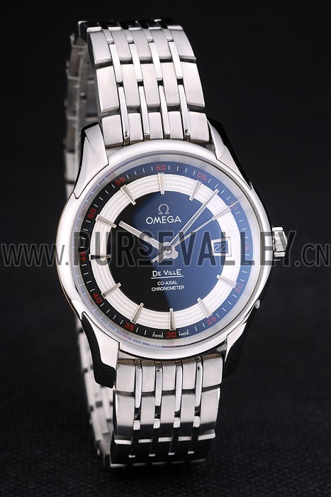 Omega Swiss DeVille Stainless Steel Bezel Black Dial 7600