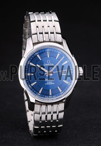 Omega Swiss DeVille Stainless Steel Bezel Blue Dial 7602