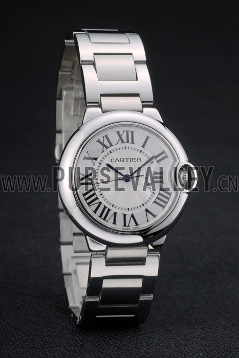 Cartier Ballon Bleu 38mm White Dial Stainless Steel Case Two Tone Silver Bracelet