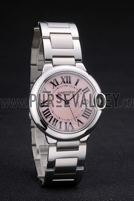Cartier Ballon Bleu 38mm Pink Dial Stainless Steel Case And Bracelet