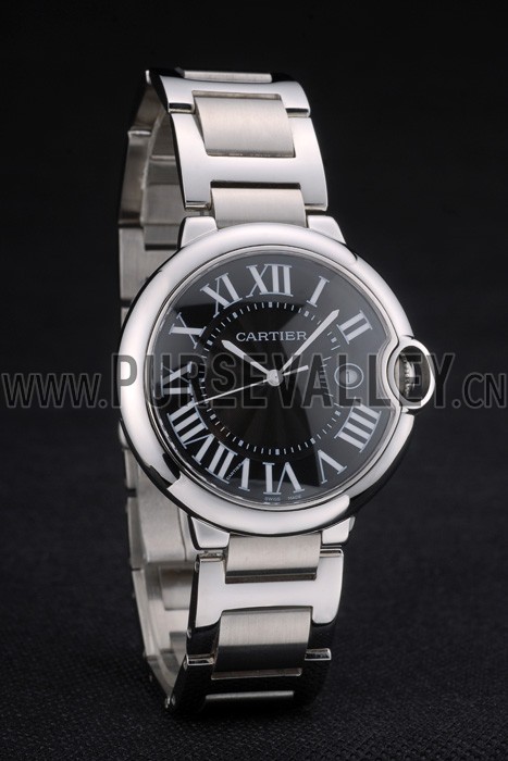 Cartier Ballon Bleu 42mm Black Dial Stainless Steel Case And Bracelet