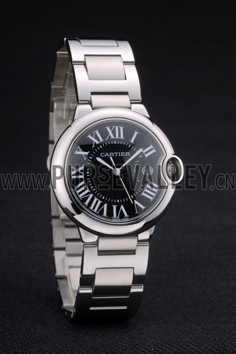 Cartier Ballon Bleu 38mm Black Dial Stainless Steel Case And Bracelet