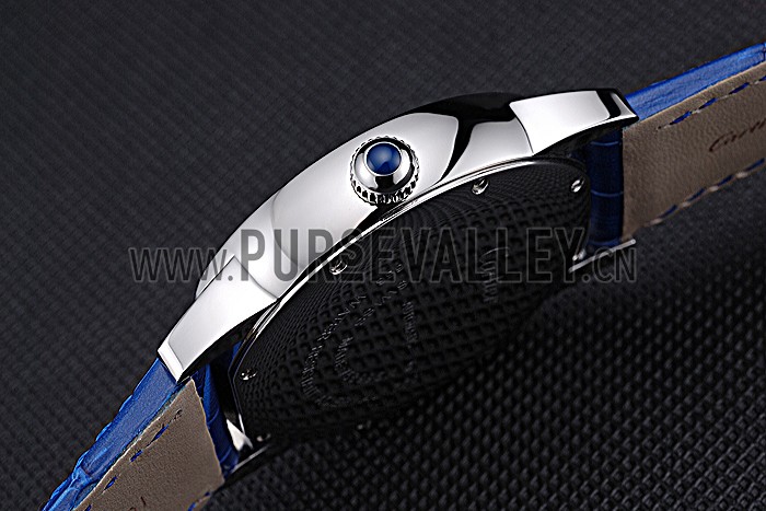 Swiss Cartier Ronde Solo Stainless Steel Case Blue Dial Roman Numerals 622193