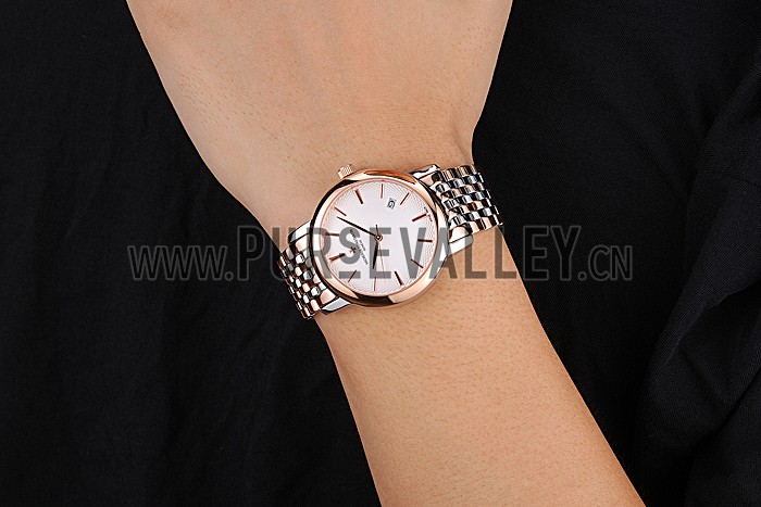 Vacheron Constantin Patrimony Silver Dial Rose Gold Case Two Tone Bracelet 62292