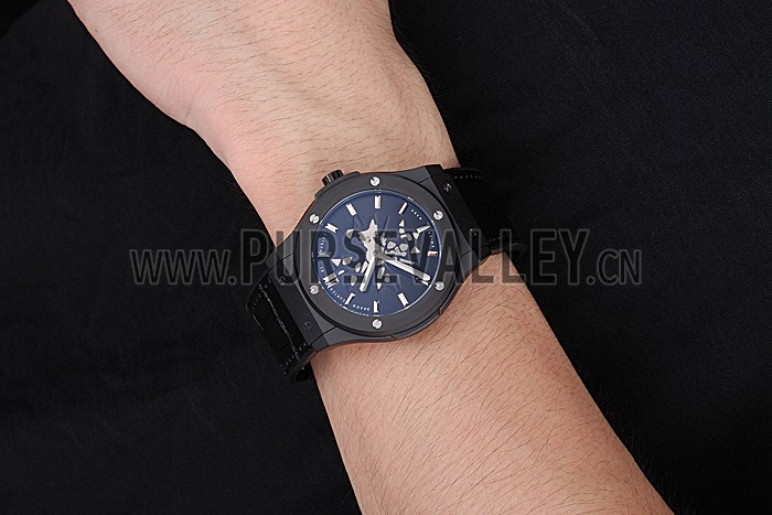 Hublot Classic Fusion Shawn Carter Black Steel Case Black Leather Strap 622817
