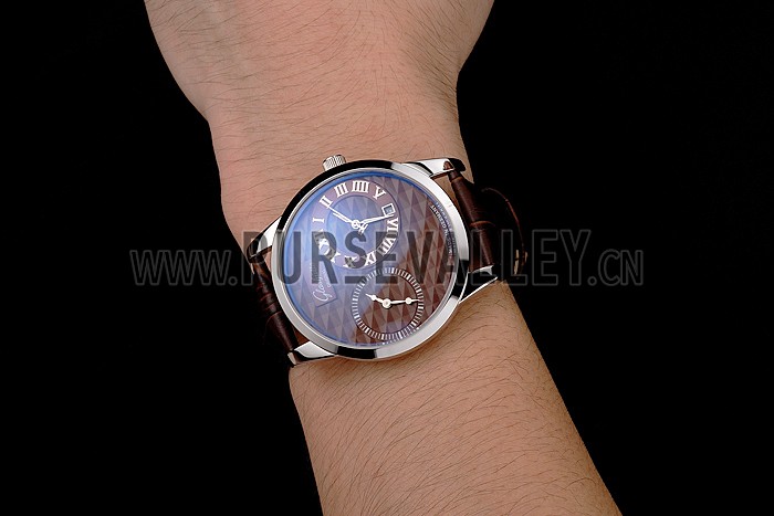 Glashutte Original Brown Dial Stainless Steel Case Brown Leather Strap