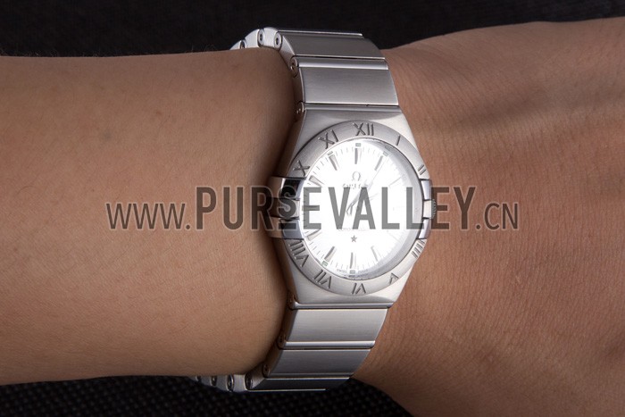 Omega Constellation Grey Dial Stainless Steel Band 621458