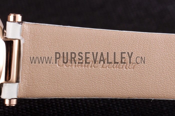 Cartier Ballon Bleu White Leather Strap 621449