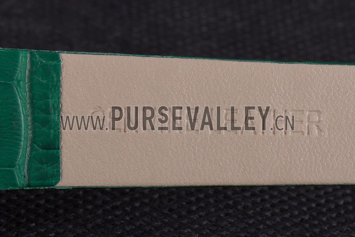 La D de Dior Green Leather Strap with White Dial 621507