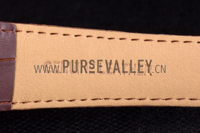 Jaeger Lecoultre Master Gold Bezel Brown Leather Band 621611