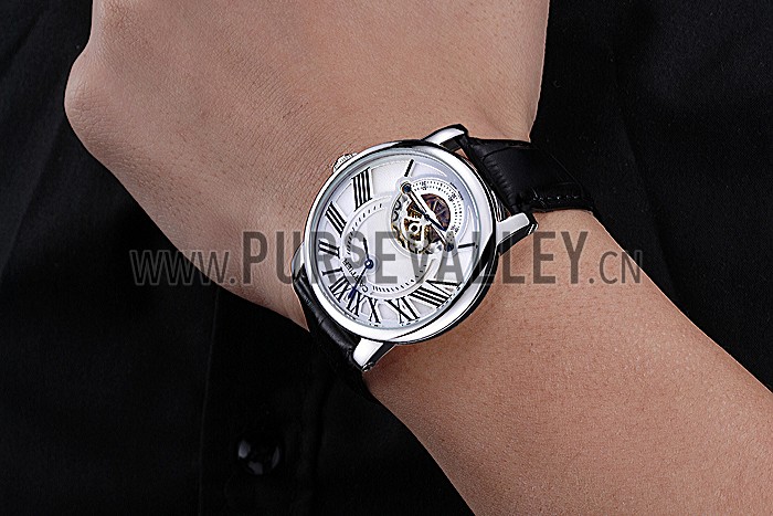 Cartier Rotonde Flying Tourbillon White Dial 621939
