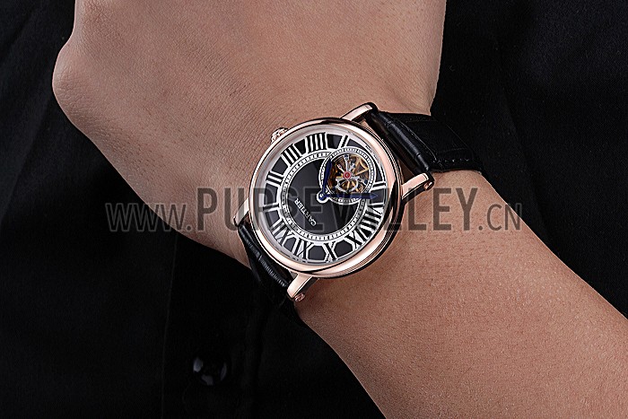 Cartier Rotonde Flying Tourbillon Black Dial 621957