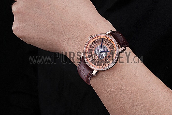 Cartier Rotonde Skeleton Flying Tourbillon Brown 621961