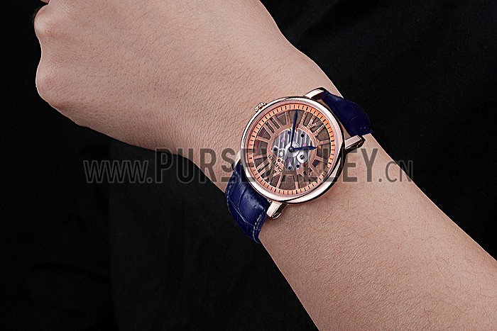 Cartier Rotonde Skeleton Flying Tourbillon Blue 621965