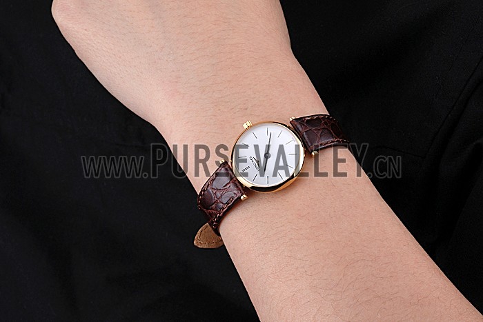 Longines La Grande Classique White Dial Brown Leather Strap Femme 622120