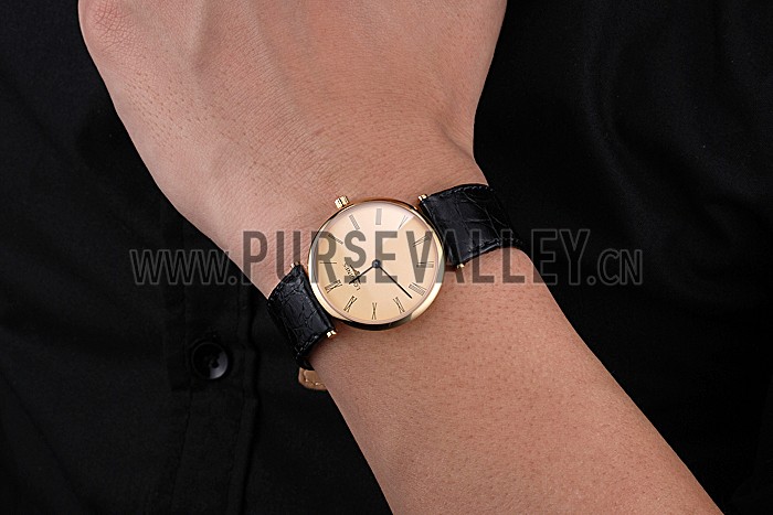 Longines La Grande Classique Champagne Dial Black Leather Band Homme 622123