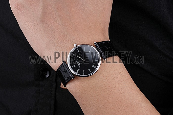 Longines La Grande Classique Black Dial Black Leather Band Homme 622131