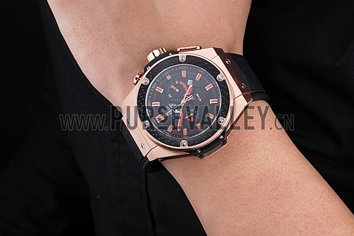 Hublot Big Bang King Power Formula 1 Gold Case Black Dial 622249