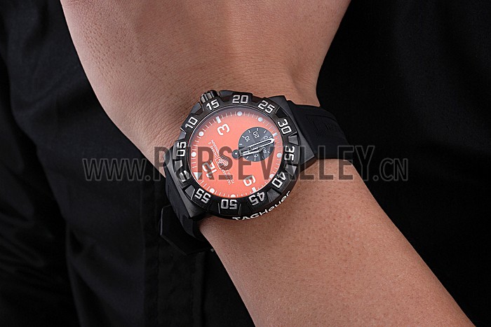 Tag Heuer Formula One Grande Date Orange Dial Rubber Bracelet 622278