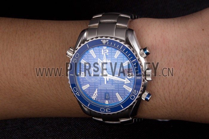 Omega James Bond Skyfall Chronometer Watch with Blue Dial and Blue Bezel om226 621378