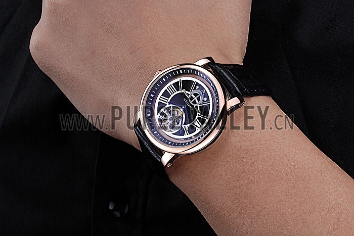 Cartier Rotonde Flying Tourbillon Black Dial 621944