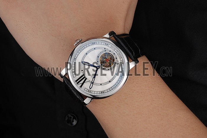 Cartier Rotonde Flying Tourbillon White Dial 621938