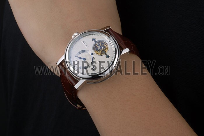 Breguet Classique Complications Stainless Steel Case Brown Leather Strap 80159