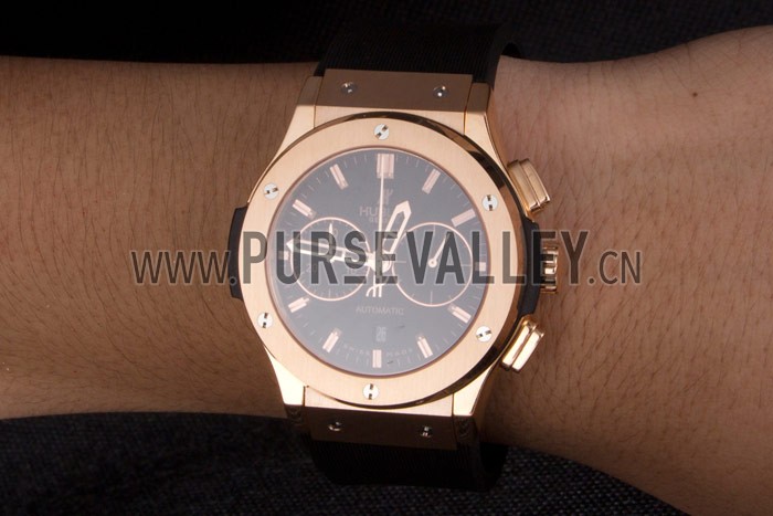 Swiss Hublot Classic Fusion Black Dial Rose Gold shb08 621401