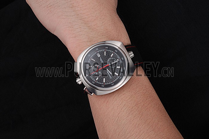 Omega Seamaster Bullhead Black Dial Stainless Steel Case Black Leather Strap 622826