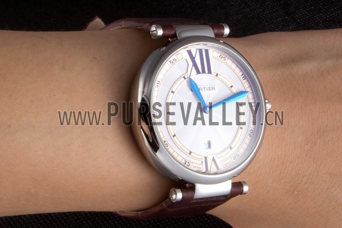 Cartier Ballon Bleu Brown Leather Strap 621448