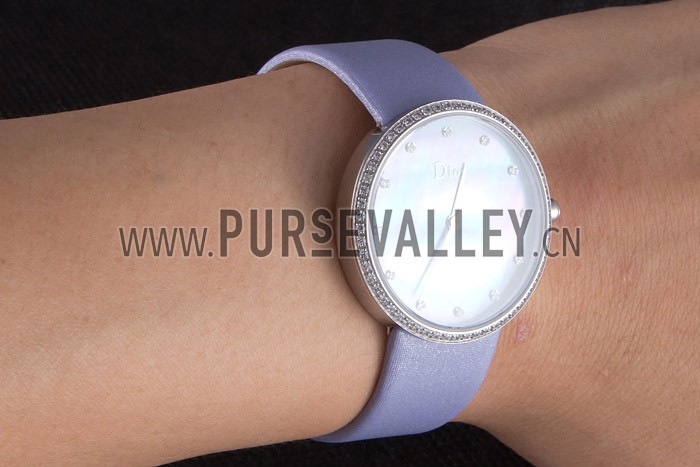 La D de Dior Lavender Rubber Strap with Lavender Dial 621509