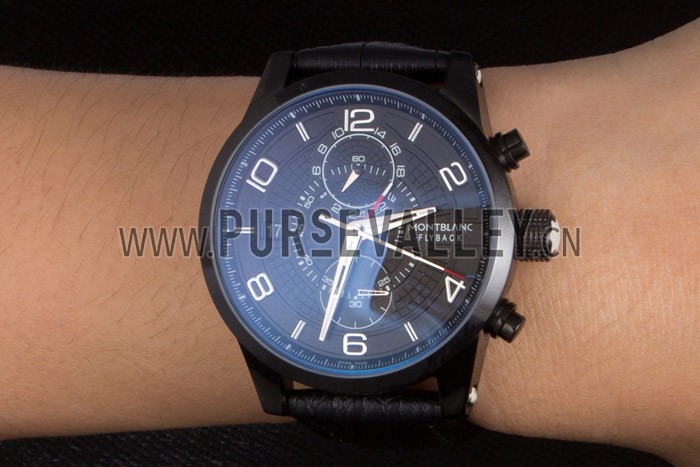 Montblanc Flyback Black Leather Band 621627