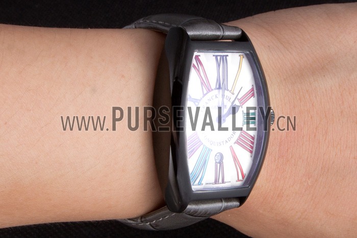 Franck Muller Casablanca Black Croco Leather Band 621641