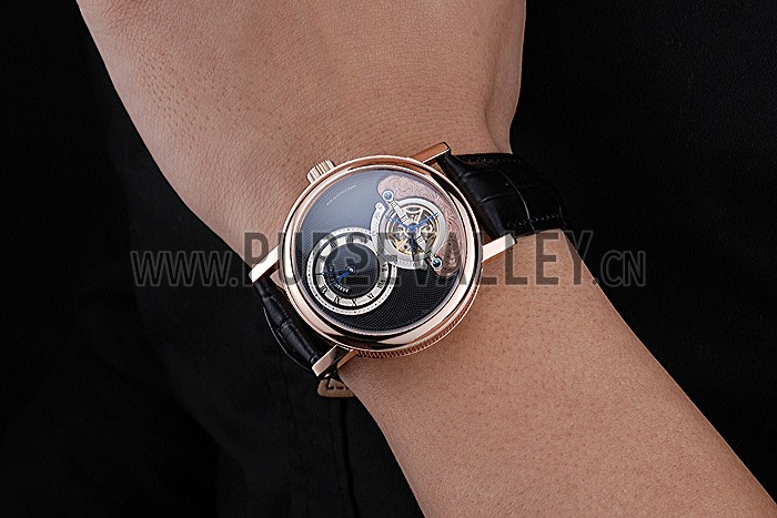 Breguet Classique Grande Complication Tourbillon Gold Case Black Dial Black Leather Strap 622211