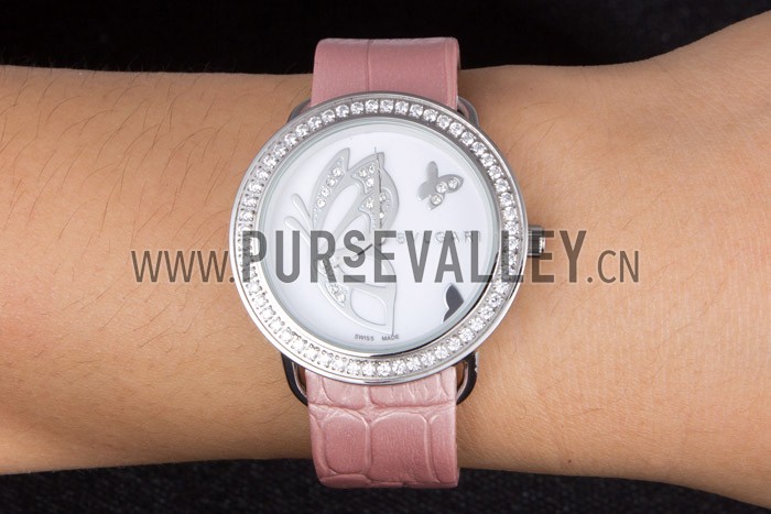 Bvlgari ZERO1 Butterfly Motif Light Pink Leather Band 621584