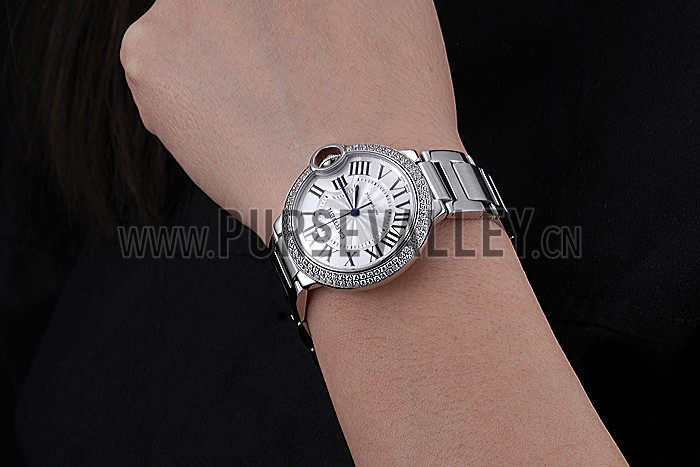 Swiss Cartier Diamonds Ballon Bleu Stainless Steel 622062