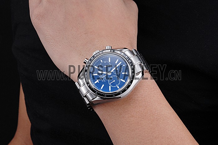 Omega Speedmaster Black Grey Stainless Steel Strap 622052