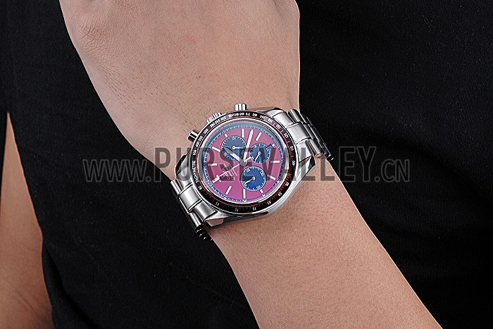 Omega Speedmaster Red Grey Stainless Steel Strap 622054