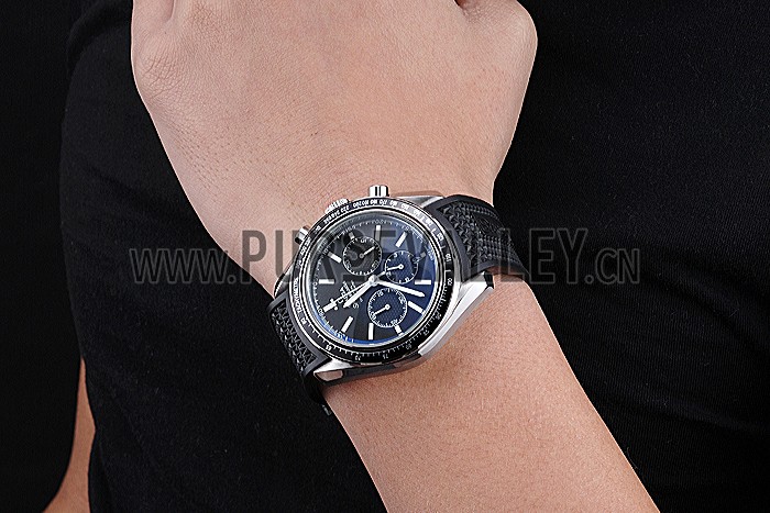Omega Speedmaster Black Rubber Strap Black Dial 622042