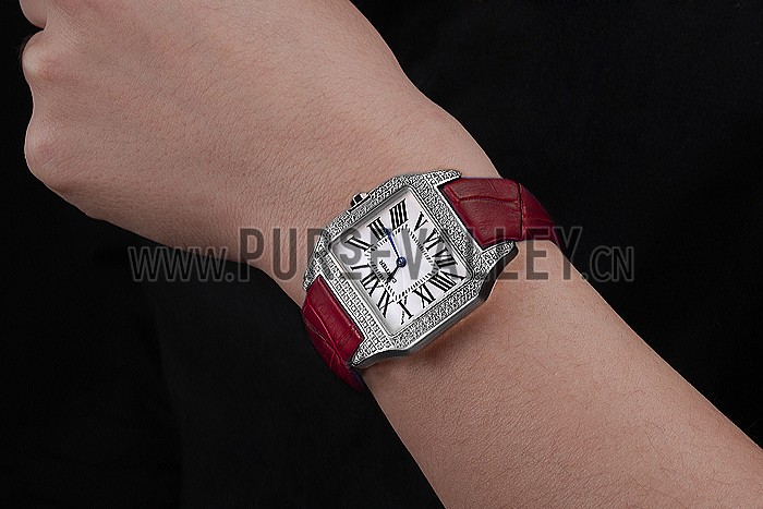 Cartier Santos 100 Diamond Silver Bezel 621916