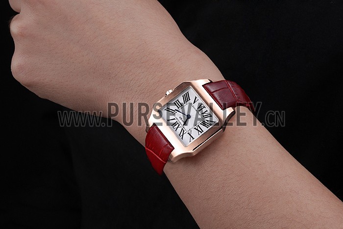 Cartier Santos 100 Polished Rose Gold Bezel 621919