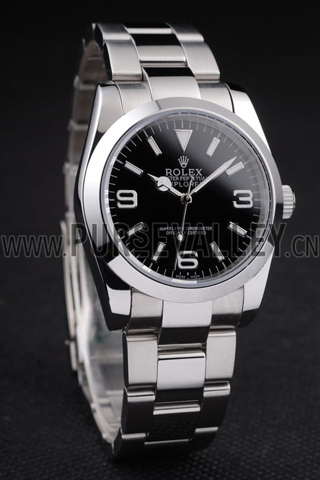 Rolex Explorer Polished Stainless Steel Black Dial 98087