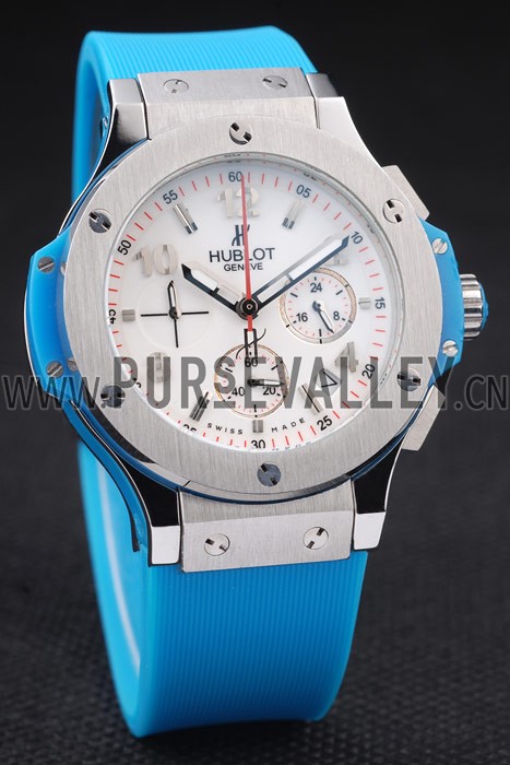 Hublot Big Bang Blue Strap White Dial Watch