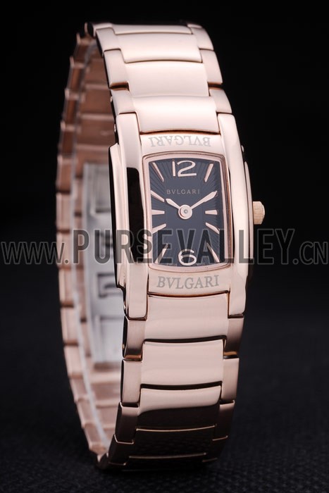 Bvlgari Assioma D 20mm Black Dial Rose Gold Case And Bracelet