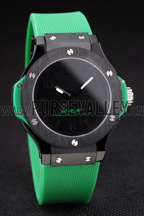 Hublot Big Bang African Wildlife Foundation Green Rubber Strap